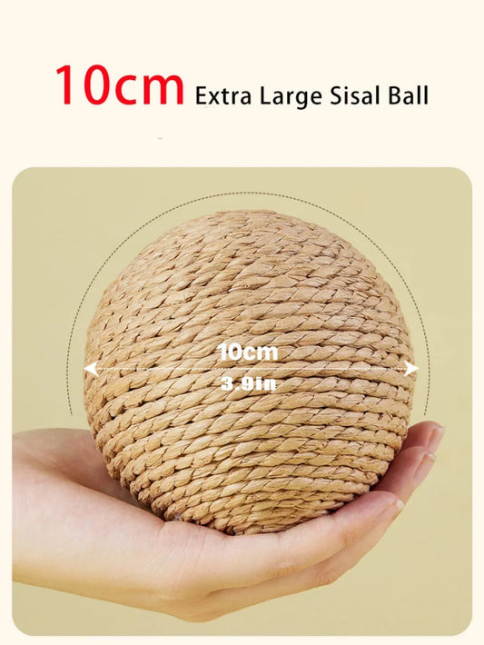 Sisal Scratching Ball — Natural Rope Cat Scratching Toy - Image 2