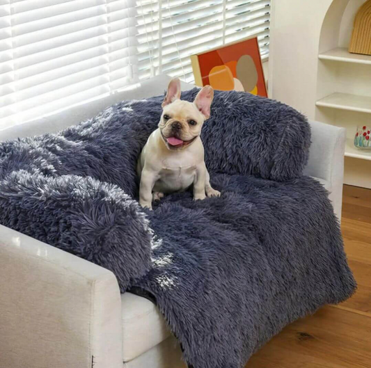 Self-Warming Calm Couch — Luxury Faux Fur Dog Sofa - Image 2