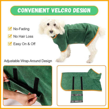 Super Absorbent Dog Robe — Quick-Dry Microfiber Towel Robe - Image 2