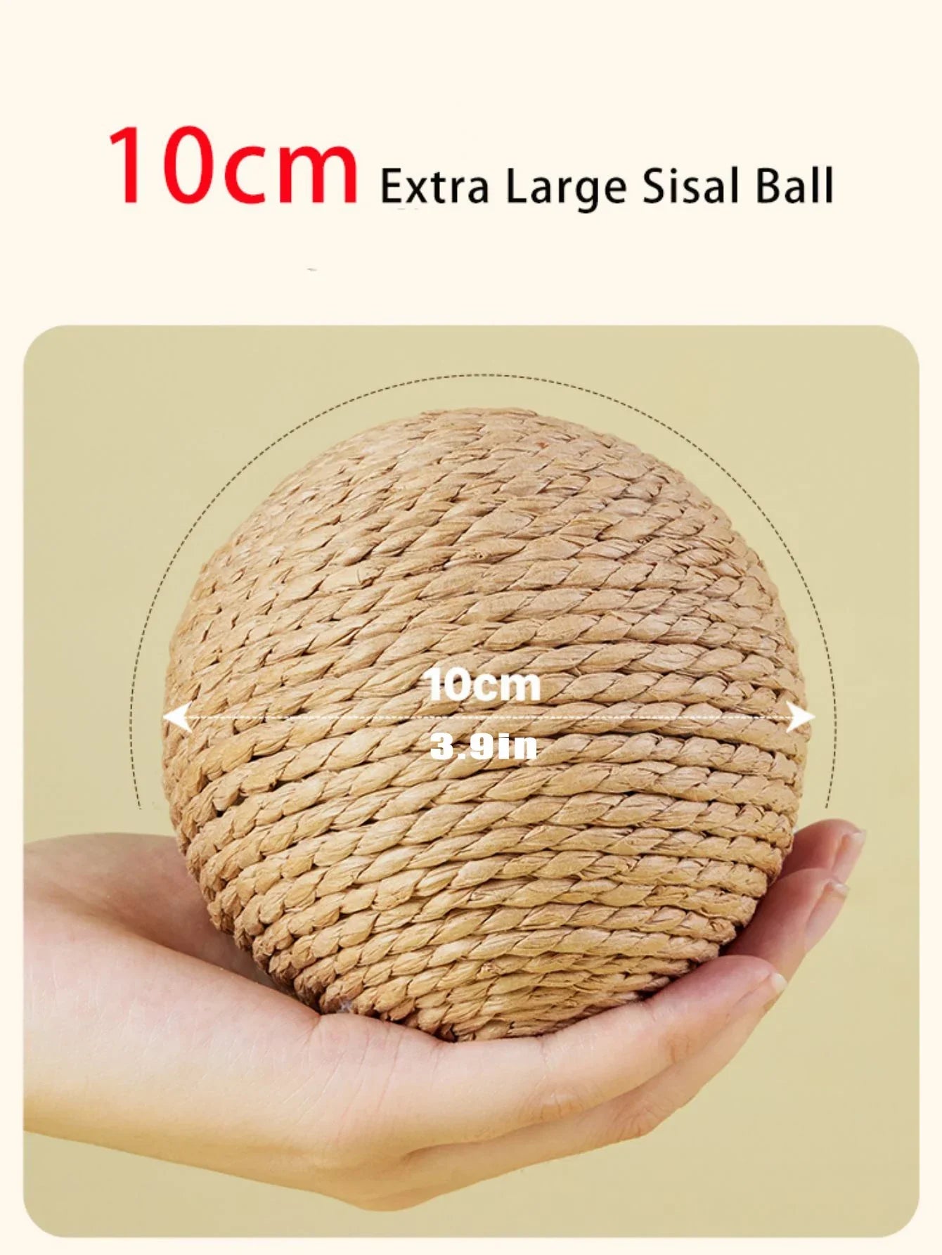 Sisal Scratching Ball — Natural Rope Cat Scratching Toy - Image 2